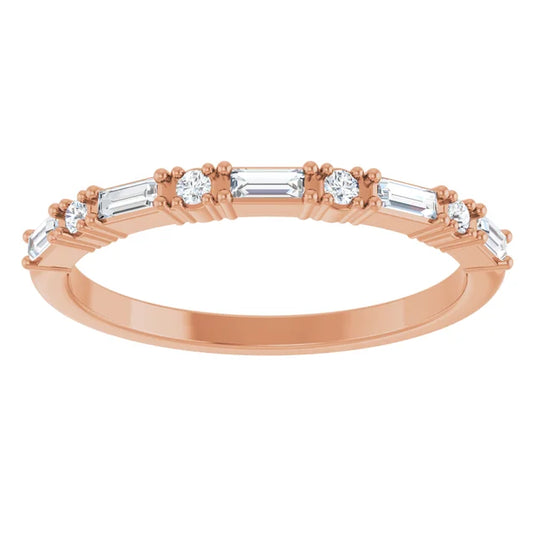 Lab Grown Baguette Diamond Wedding Band