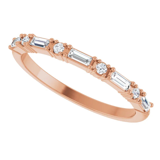 Lab Grown Baguette Diamond Wedding Band