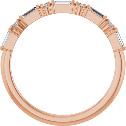 Lab Grown Baguette Diamond Wedding Band