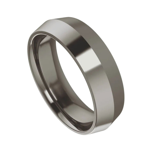 Men's Knife Edge Titanium Wedding Band