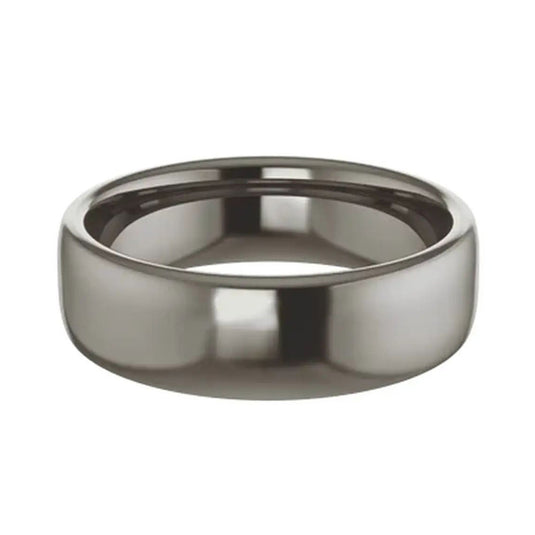 European Men’s Titanium Wedding Band Top View