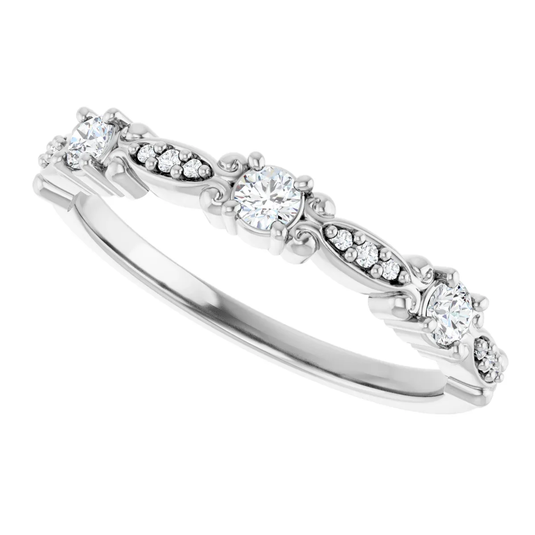 Vintage Natural Diamond Anniversary Band