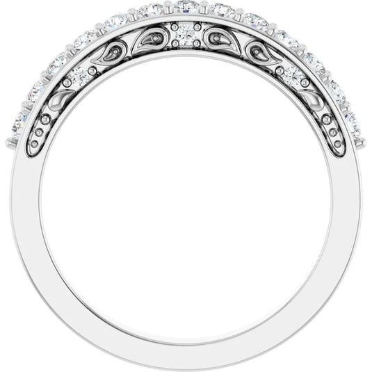 Round Lab-Grown Diamond Wedding Band