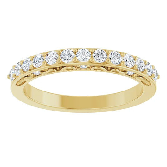 Round Lab-Grown Diamond Wedding Band