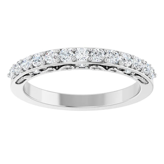 Round Lab-Grown Diamond Wedding Band