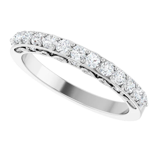 Round Lab-Grown Diamond Wedding Band