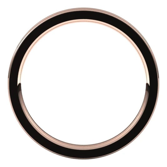 Women’s Centered Groove Comfort Fit Flat Band White Gold Top View