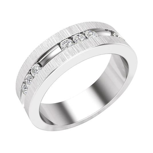 Dazzling Natural Diamond Anniversary Band White Gold