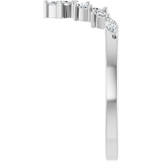 Marquise Shape Diamond Wedding Band