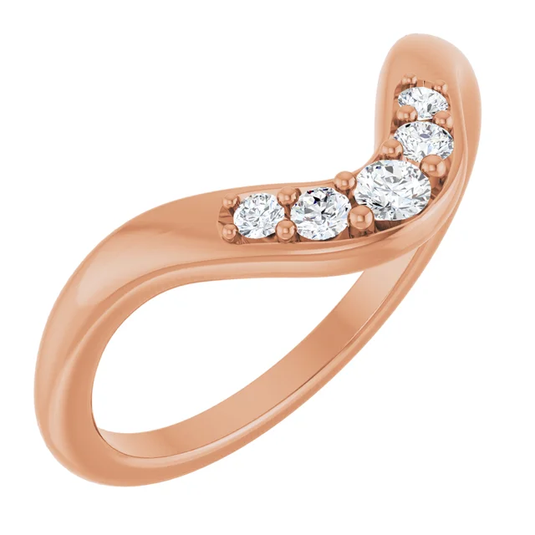 Five Stone Lab Grown Wedding Band