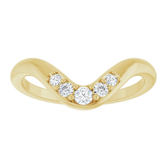 Five Stone Lab Grown Wedding Band