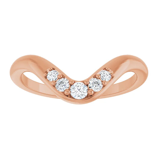 Five Stone Lab Grown Wedding Band