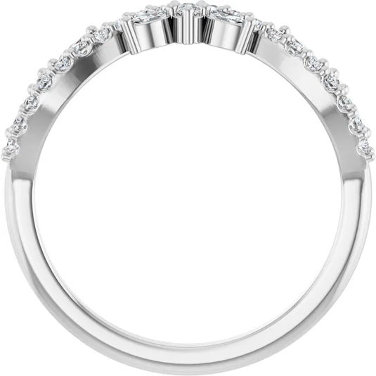 Marquise Cut Womens Wedding Band