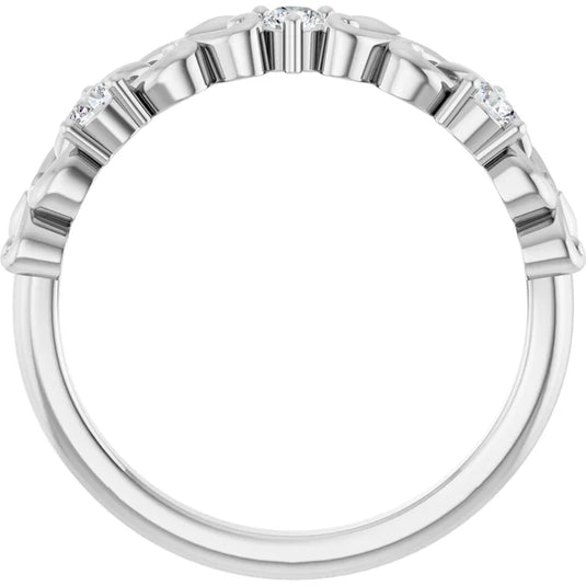 Rhodium Plated Womens Wedding Band