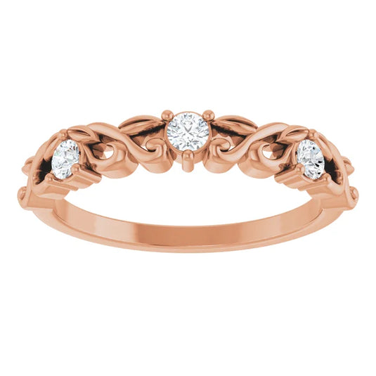 Rhodium Plated Womens Wedding Band