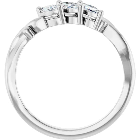 Marquise Shaped Diamond Wedding Band