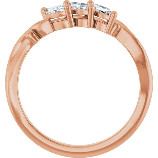 Marquise Shaped Diamond Wedding Band