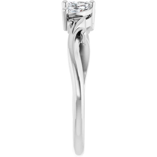 Marquise Shaped Diamond Wedding Band