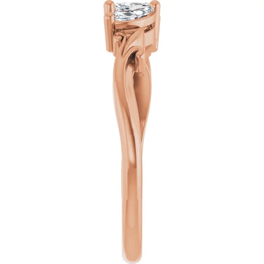 Marquise Shaped Diamond Wedding Band