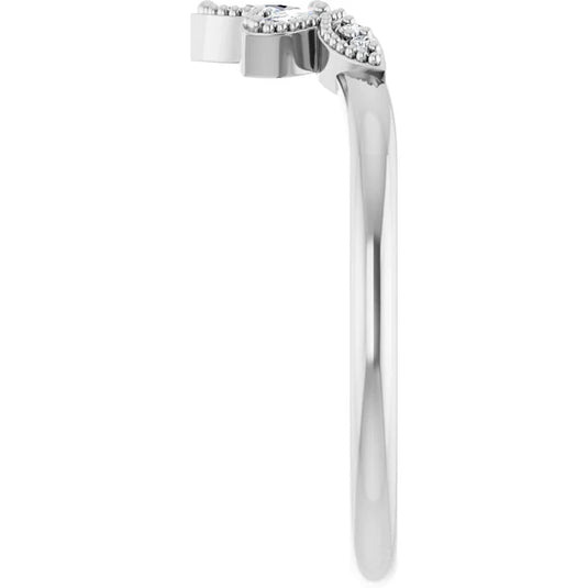 Marquise Cut Diamonds Wedding Band