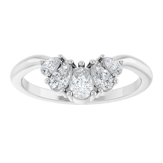 Pear Perfection Diamond Wedding Band