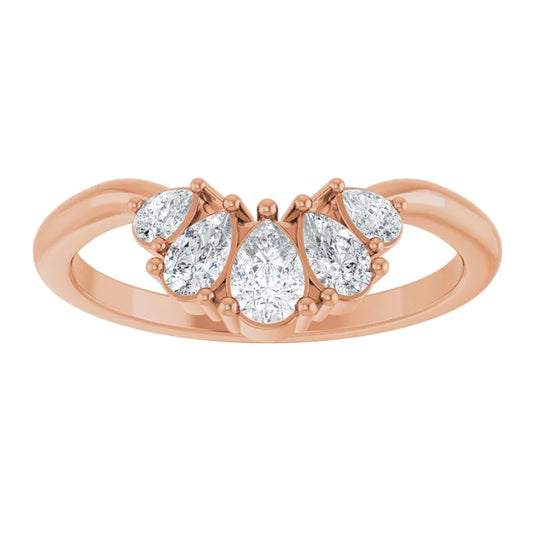 Pear Perfection Diamond Wedding Band