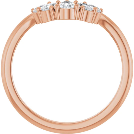 Pear Perfection Diamond Wedding Band