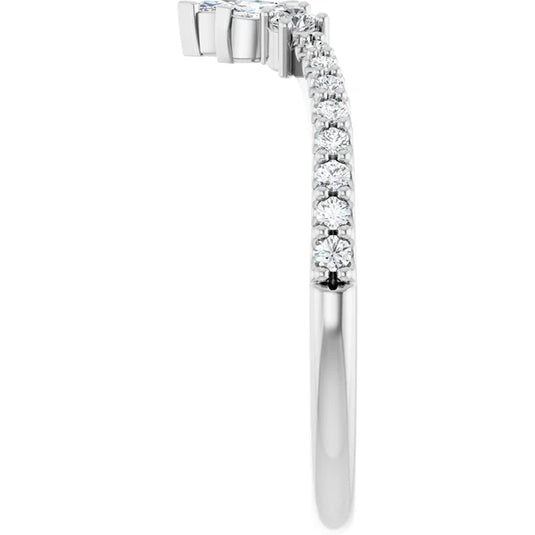 Pointed Marquise Diamond Wedding Band