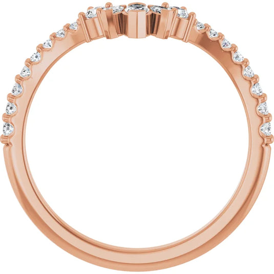 Pointed Marquise Diamond Wedding Band