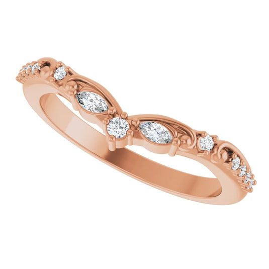 Ethereal Marquise Diamond Wedding Band