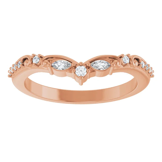 Ethereal Marquise Diamond Wedding Band