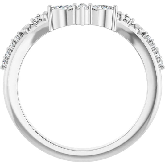 Ethereal Marquise Diamond Wedding Band