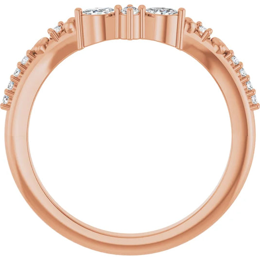 Ethereal Marquise Diamond Wedding Band