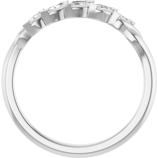 Marquise Diamond Wedding Band