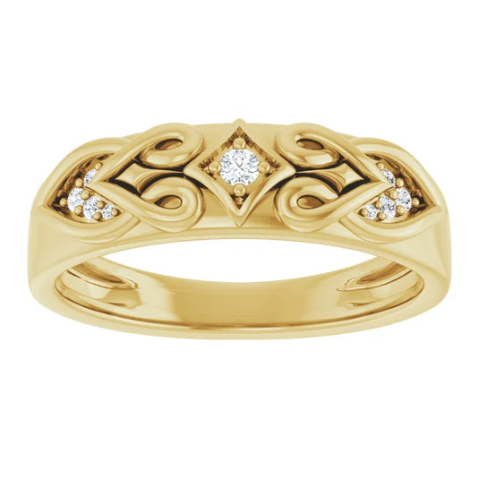 Round Diamond Lab Grown Wedding Band