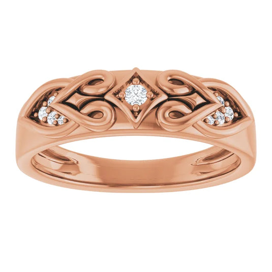 Round Diamond Lab Grown Wedding Band