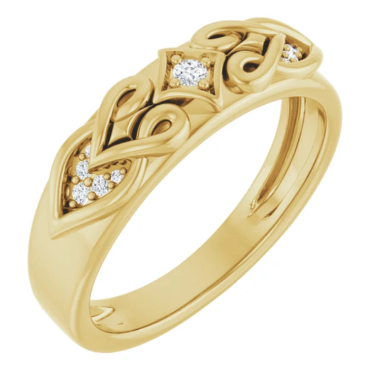 Round Diamond Lab Grown Wedding Band