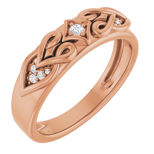 Round Diamond Lab Grown Wedding Band