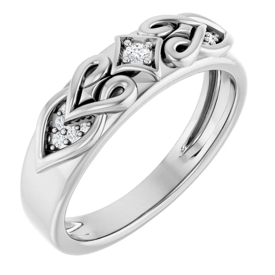 Round Diamond Lab Grown Wedding Band