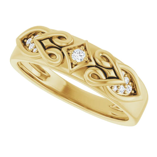 Round Diamond Lab Grown Wedding Band