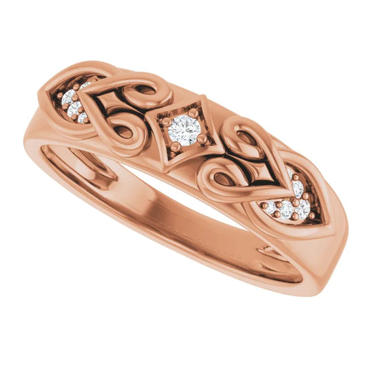 Round Diamond Lab Grown Wedding Band