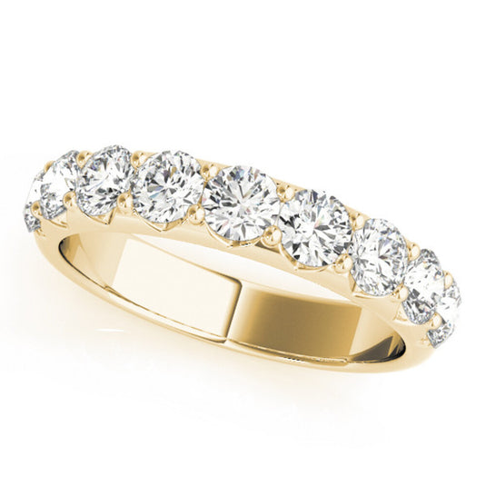 U-prong wedding band Yellow Gold