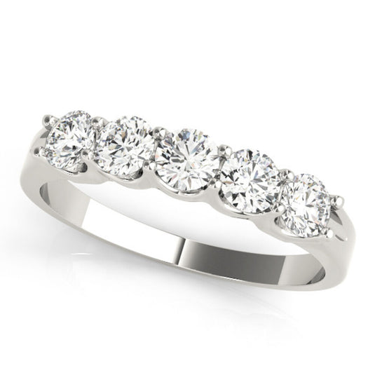 Royal Prong Set Diamond Band White Gold