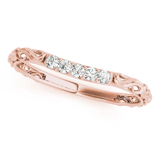 Timeless Curved Wedding Band for Women