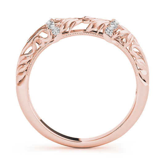 Timeless Vintage Style Thin Wedding Band