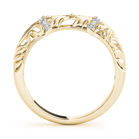 Timeless Vintage Style Thin Wedding Band