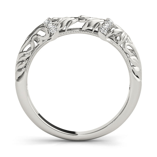 Timeless Vintage Style Thin Wedding Band