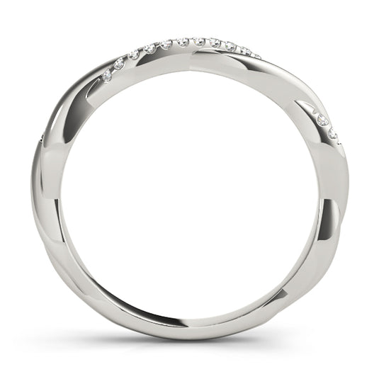 Sparkling Women’s Twisted Diamond Wedding Band