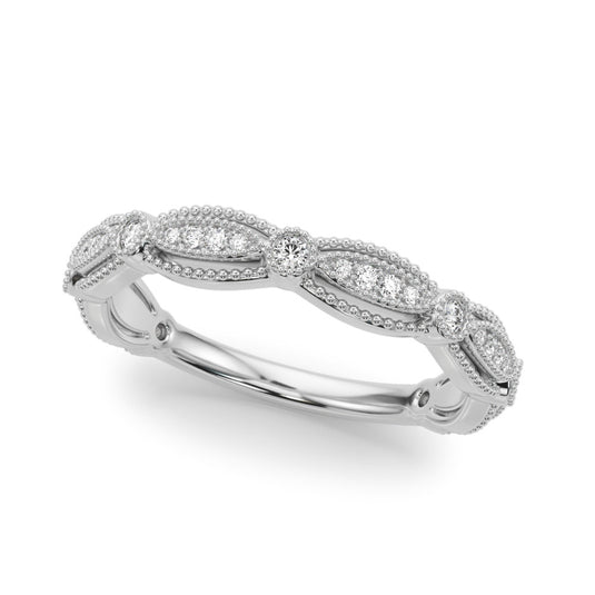 Stackable Diamond Women’s Wedding Band White Gold