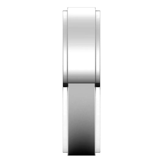 Stepped Edge Standard Fit Flat Band for Women